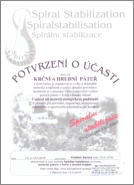 Certifikát krční a hrudní páteř