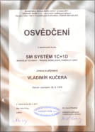Certifikát SM system 1C 1D
